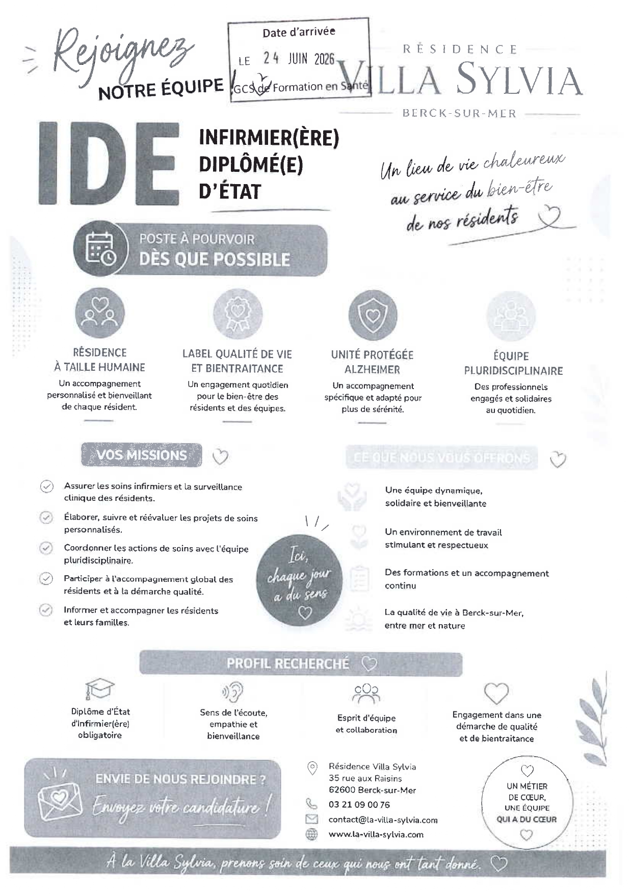 OFFRE EMPLOI VILLA SYLVIA page 0001