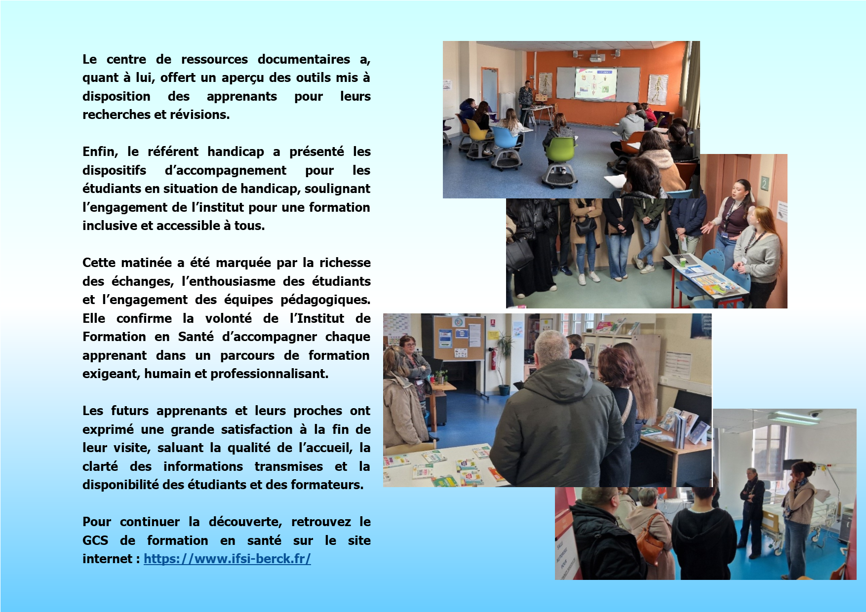 2 Article Journee Portes Ouvertes du GCS de Formation en Sante de Berck sur mer