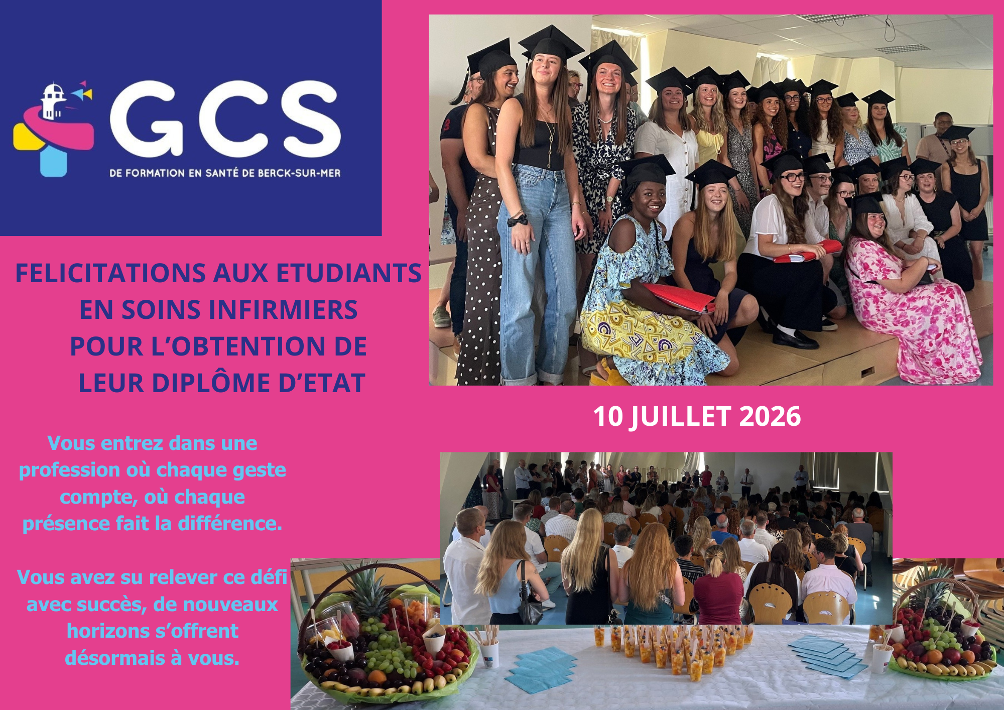 FELICITATIONS AUX ETUDIANTS EN SOINS INFIRMIERS POUR LOBTENTION DE LEUR DIPLOME DETAT 10 JUILLET 2026