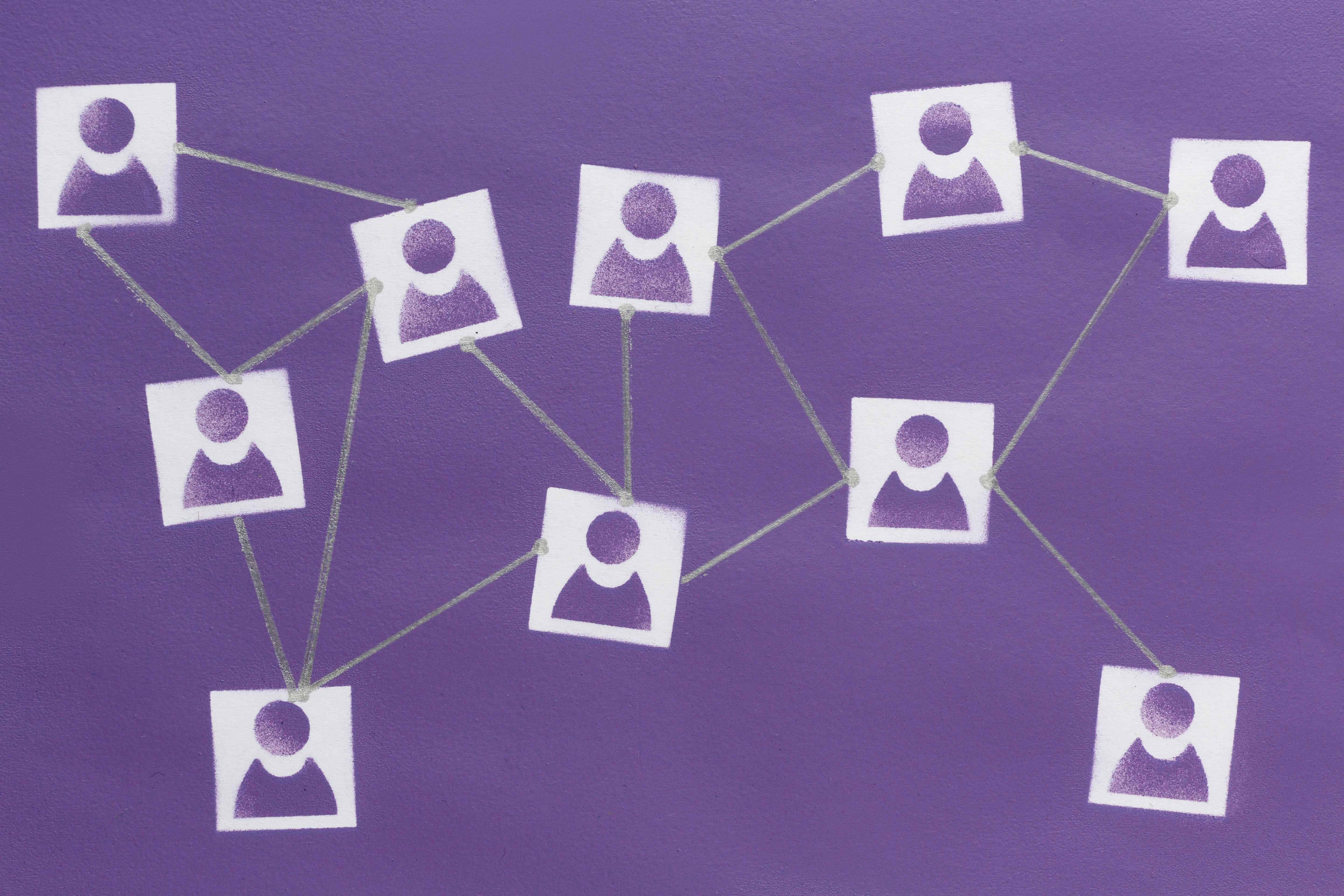 organigramme concept de reseautage abstrait nature morte